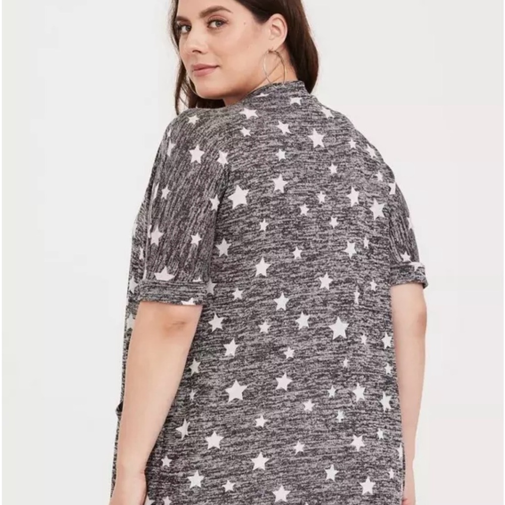 Gray Star Patterned Cardigan - Picture 10 of 10